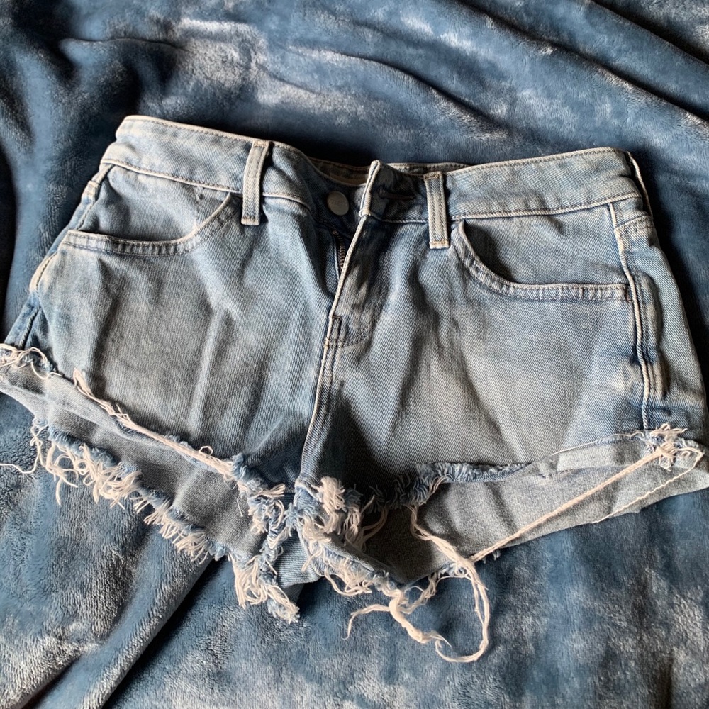 TopShop denim cutoff shorts